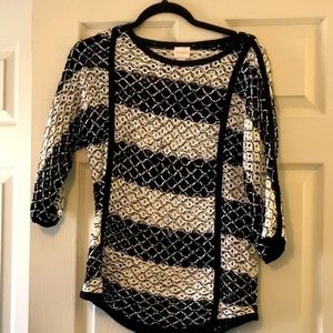 Chico’s black and white sweater
